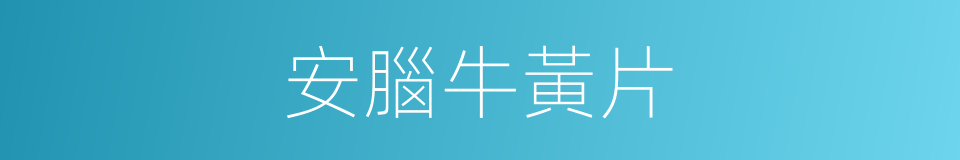 安腦牛黃片的同義詞