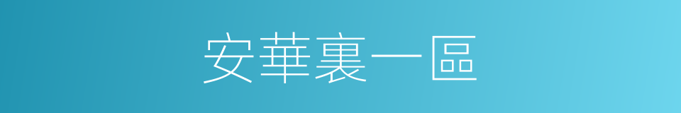 安華裏一區的同義詞