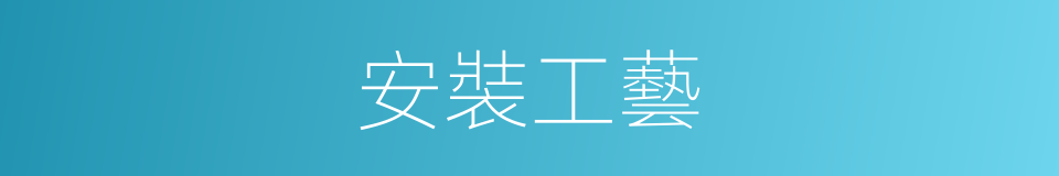 安裝工藝的同義詞