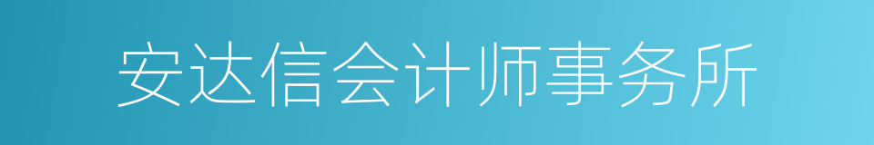 安达信会计师事务所的同义词