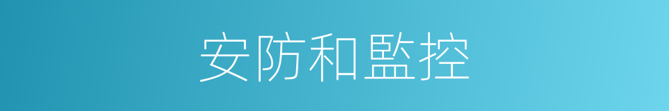 安防和監控的同義詞