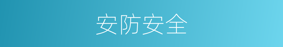 安防安全的同义词