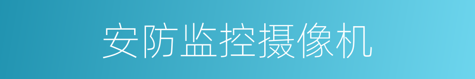 安防监控摄像机的同义词