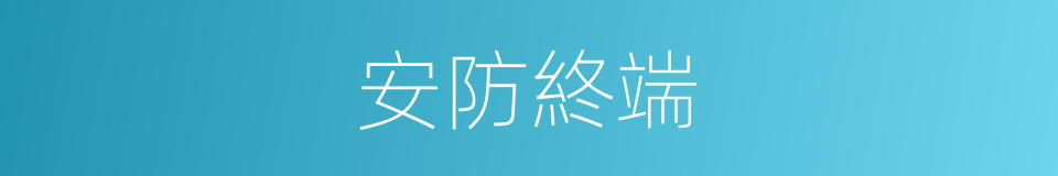 安防終端的同義詞