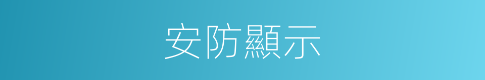 安防顯示的同義詞