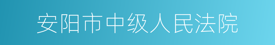 安阳市中级人民法院的同义词