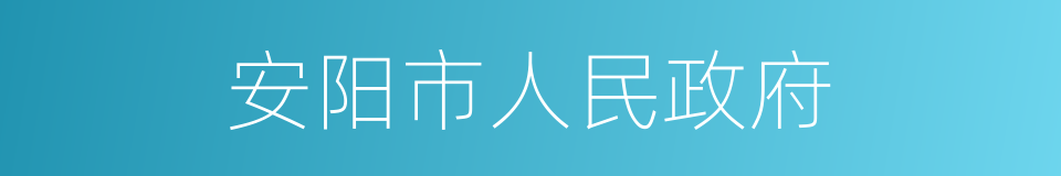 安阳市人民政府的同义词