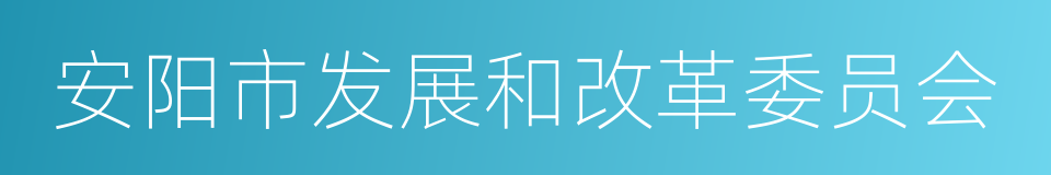 安阳市发展和改革委员会的同义词