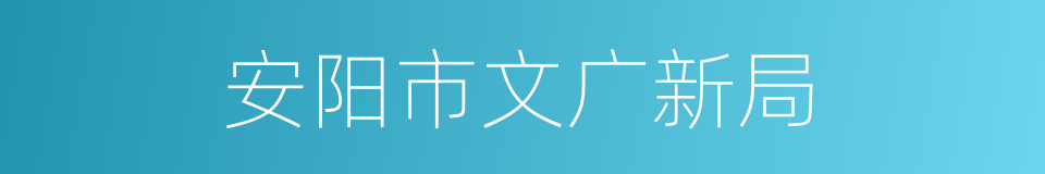 安阳市文广新局的同义词