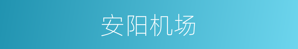 安阳机场的同义词