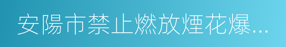 安陽市禁止燃放煙花爆竹管理辦法的同義詞