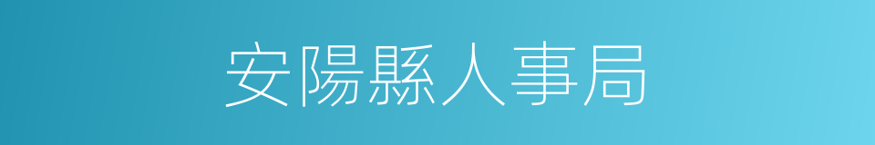 安陽縣人事局的同義詞