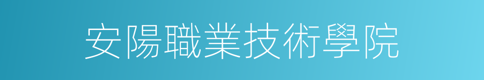 安陽職業技術學院的同義詞