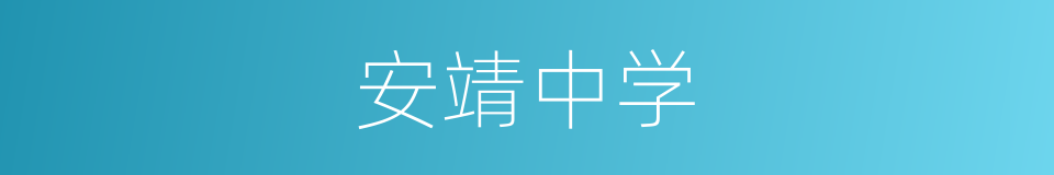 安靖中学的同义词