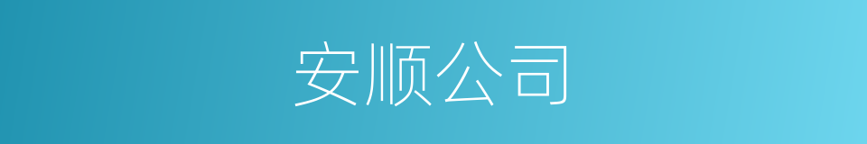 安顺公司的同义词
