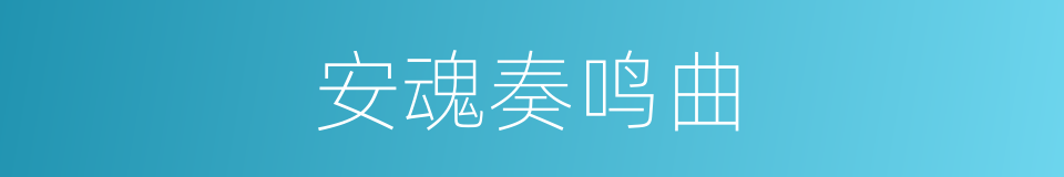 安魂奏鸣曲的同义词