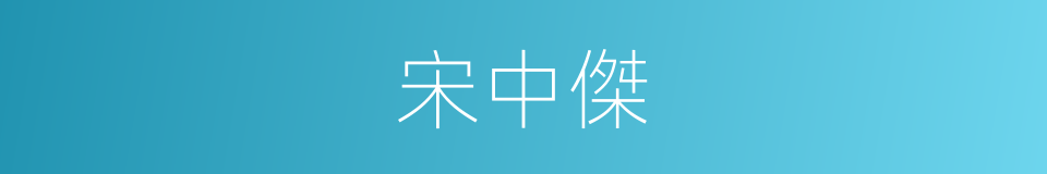 宋中傑的同義詞