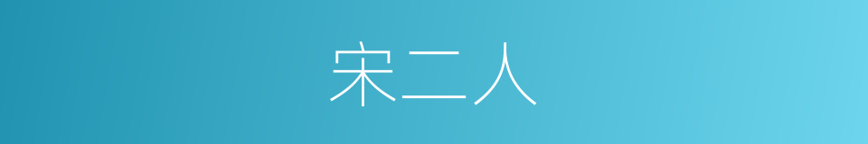 宋二人的同义词
