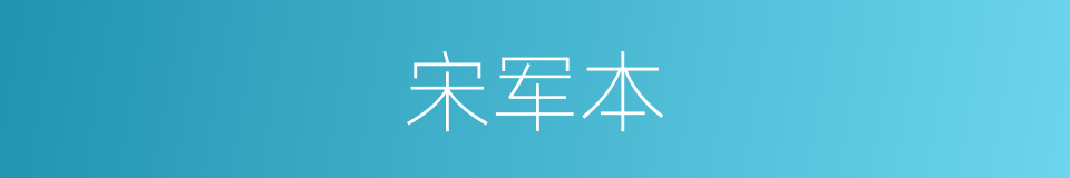 宋军本的同义词