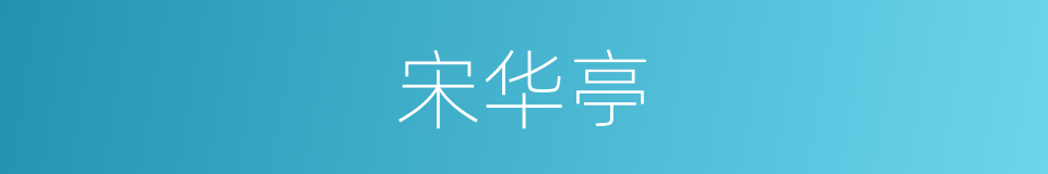宋华亭的同义词