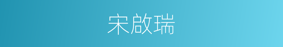 宋啟瑞的同義詞