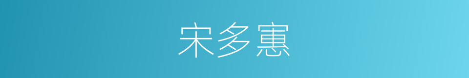 宋多寭的同义词