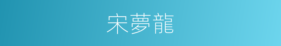 宋夢龍的同義詞