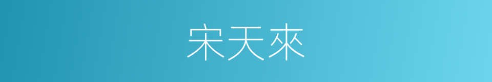 宋天來的同義詞