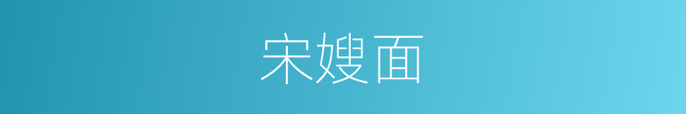 宋嫂面的同义词