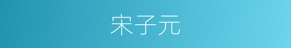 宋子元的同义词