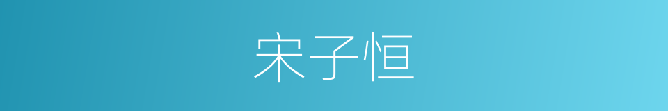 宋子恒的同义词
