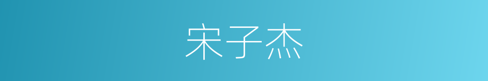 宋子杰的同义词