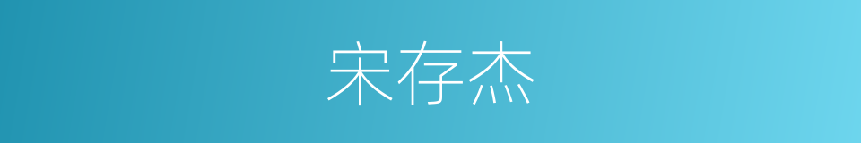 宋存杰的同义词