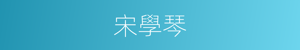 宋學琴的同義詞