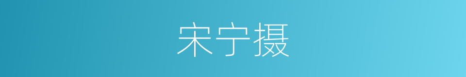 宋宁摄的同义词