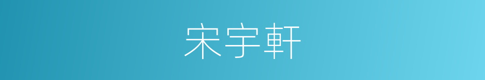 宋宇軒的同義詞