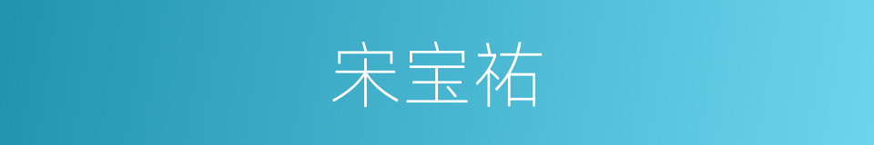 宋宝祐的同义词