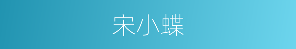 宋小蝶的同义词