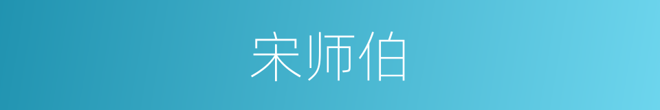 宋师伯的同义词