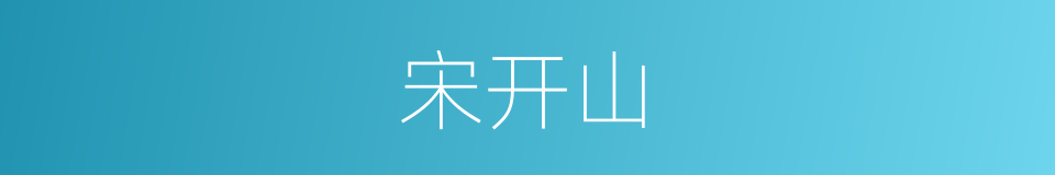 宋开山的同义词