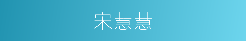 宋慧慧的同义词