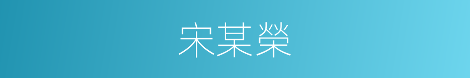 宋某榮的同義詞