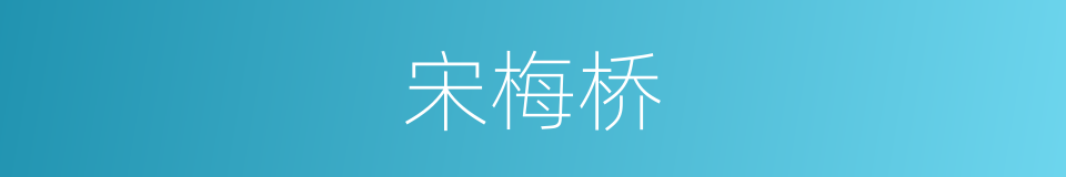 宋梅桥的同义词