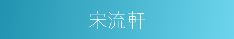 宋流軒的同義詞