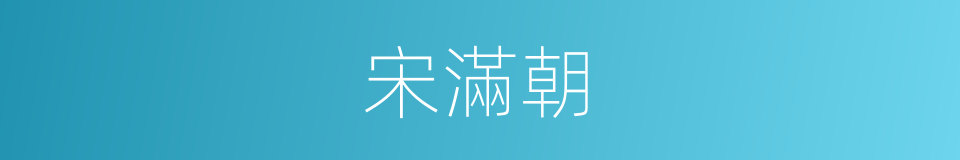 宋滿朝的同義詞