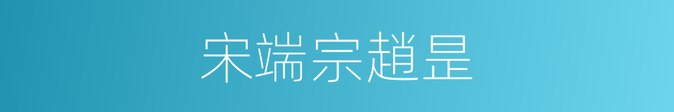 宋端宗趙昰的同義詞
