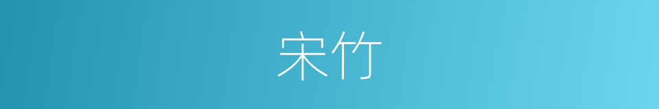 宋竹的意思