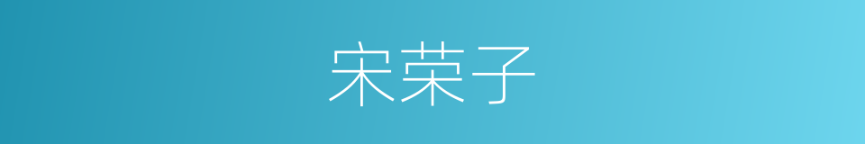 宋荣子的同义词