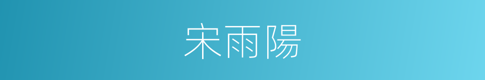 宋雨陽的同義詞