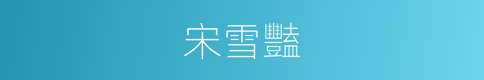 宋雪豔的同義詞